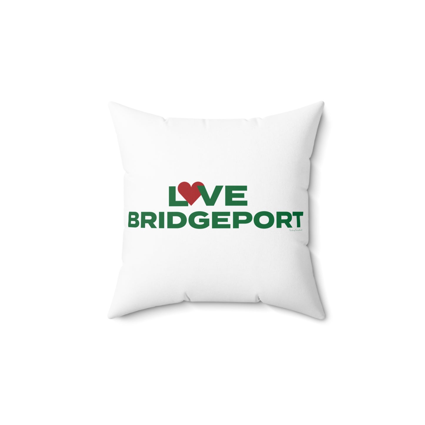Love Bridgeport Spun Polyester Square Pillow