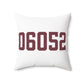 06052 New Britain Connecticut Zip Code Polyester Square Pillow