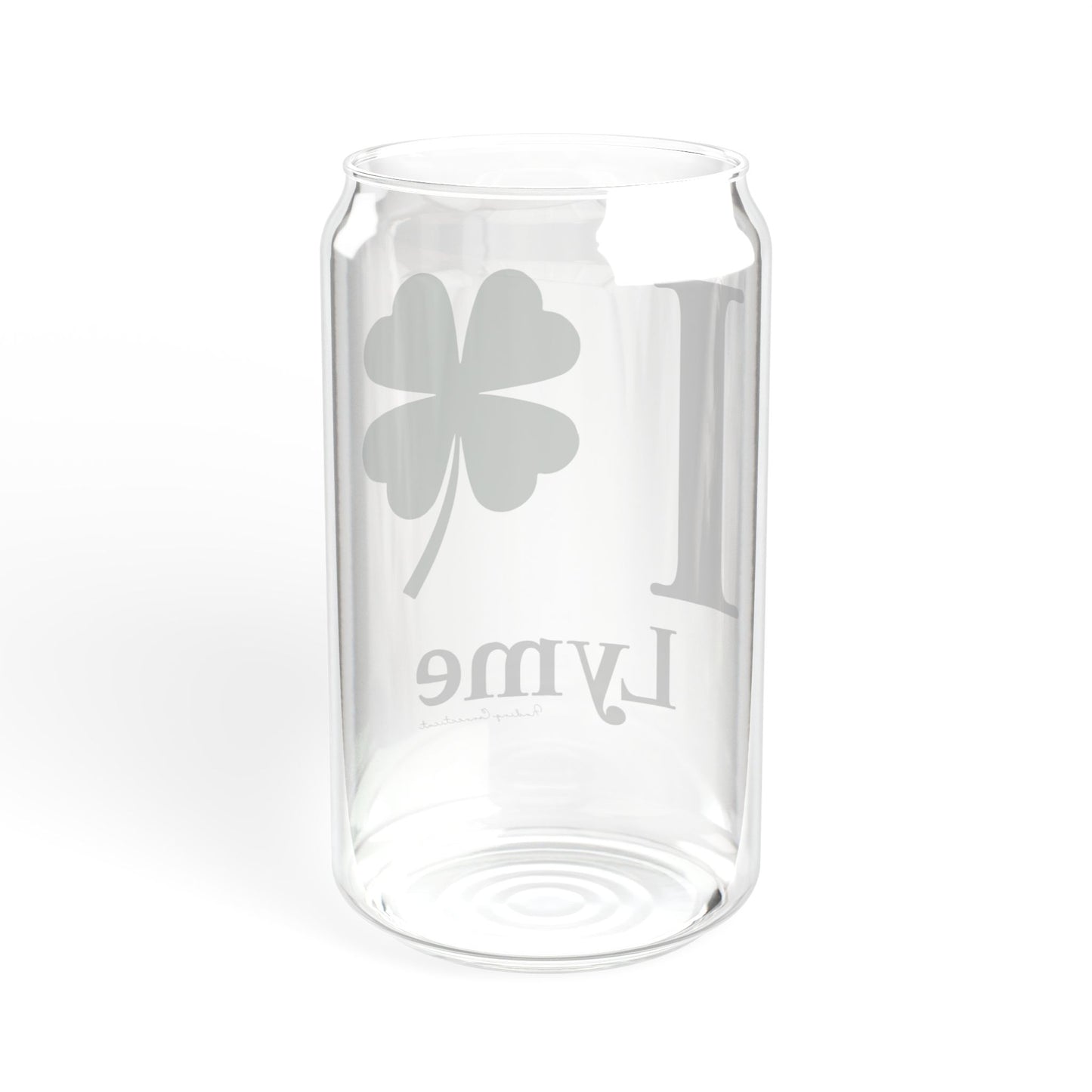 I Clover Lyme  Sipper Glass, 16oz