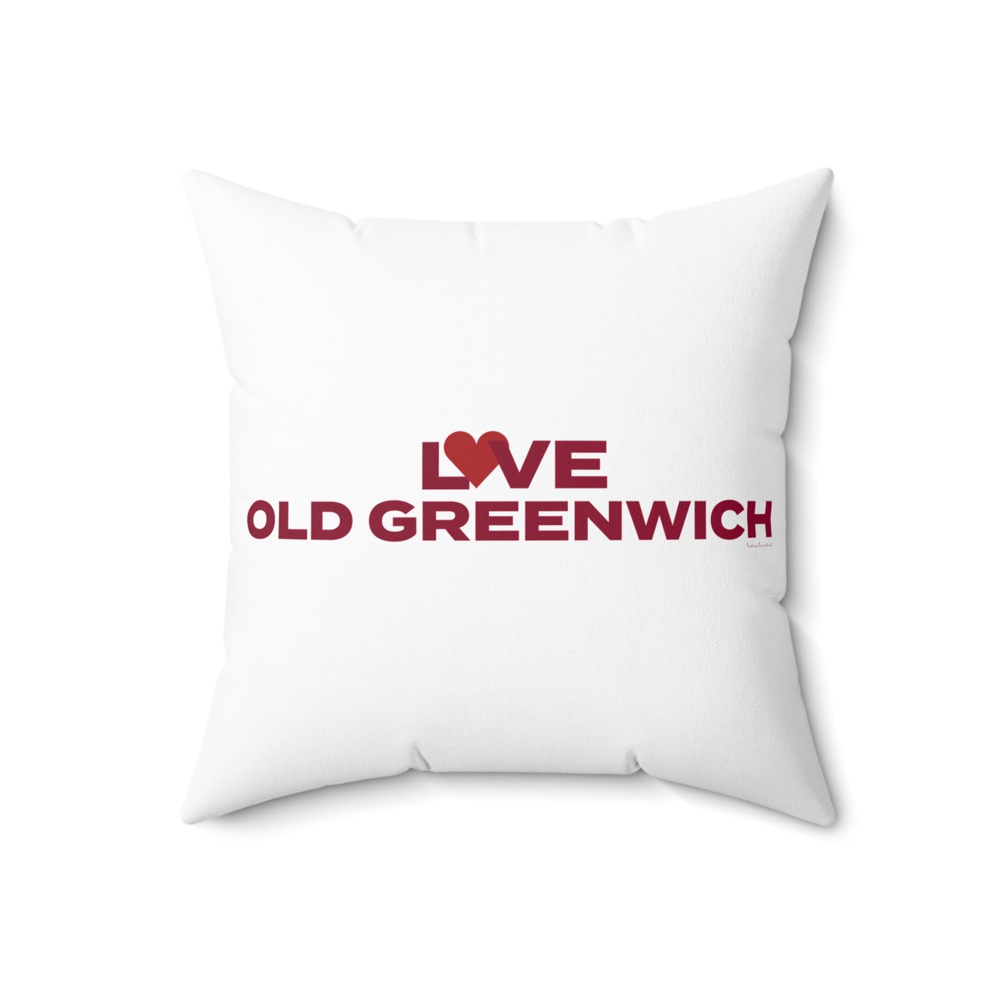 Love Old Greenwich Spun Polyester Square Pillow