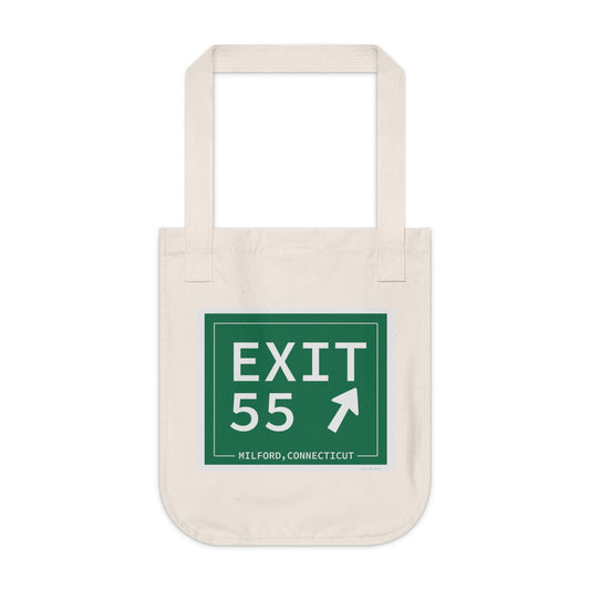 Vintage Exit 55 WCP Sign Organic Canvas Tote Bag