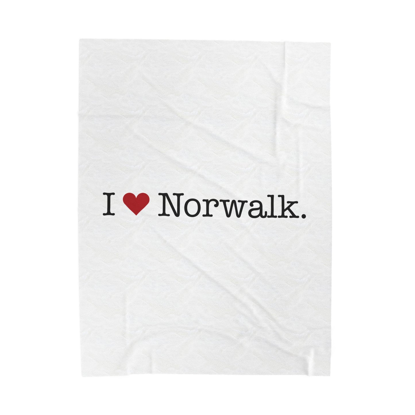 I Heart Norwalk. Velveteen Plush Blanket