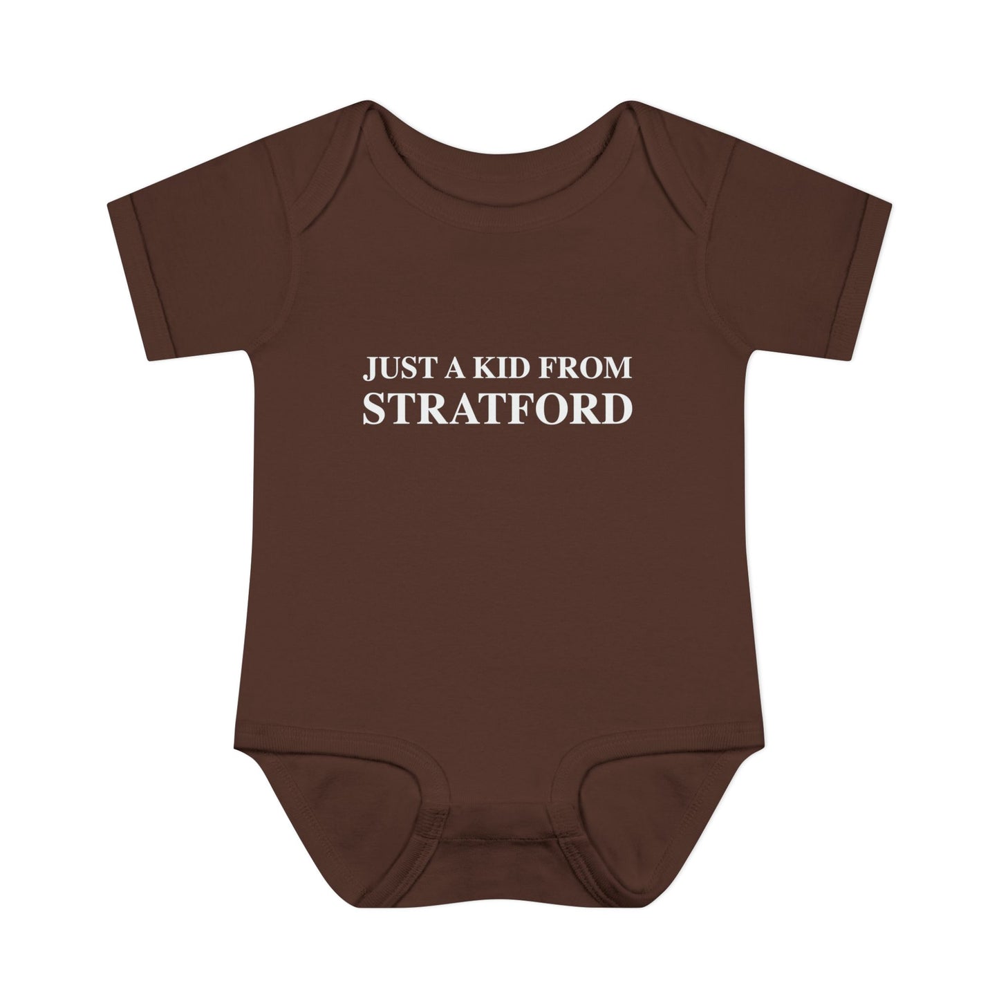 Just a kid from Stratford Infant Baby Rib Bodysuit