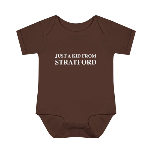 Just a kid from Stratford Infant Baby Rib Bodysuit