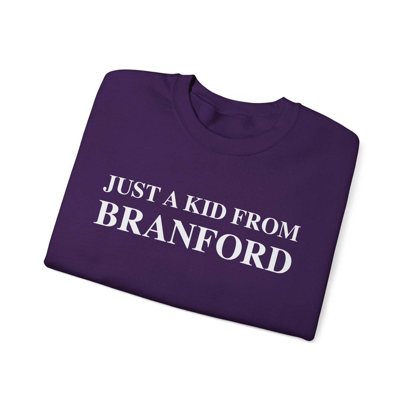 Just a kid from Branford Unisex Heavy Blend™ Crewneck Sweatshirt