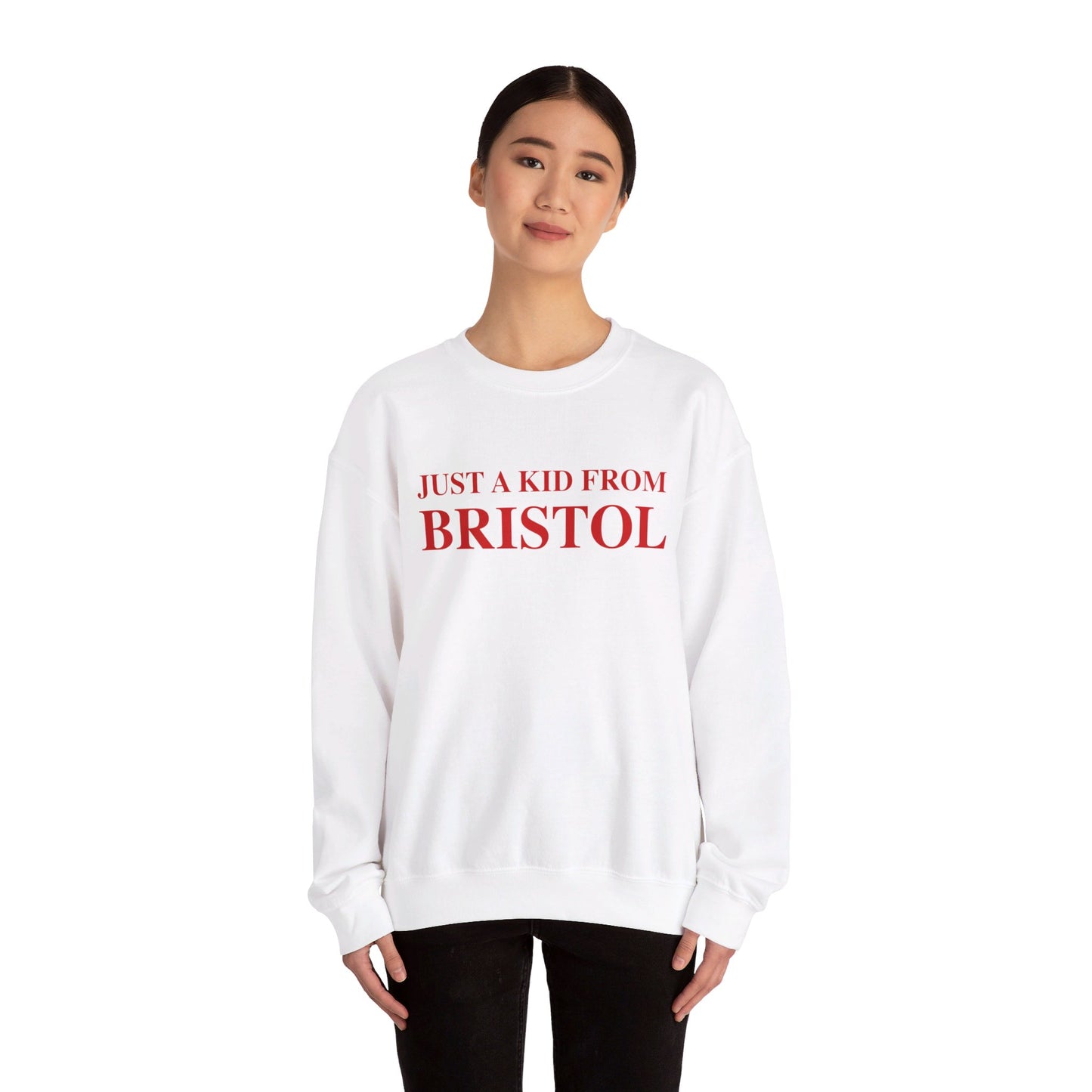 Just a kid from Bristol Unisex Heavy Blend™ Crewneck Sweatshirt