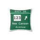 Vintage Merritt Parkway Exit 38 Sign Spun Polyester Square Pillow