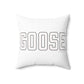 Goose Zip Code White & Black Spun Polyester Square Pillow