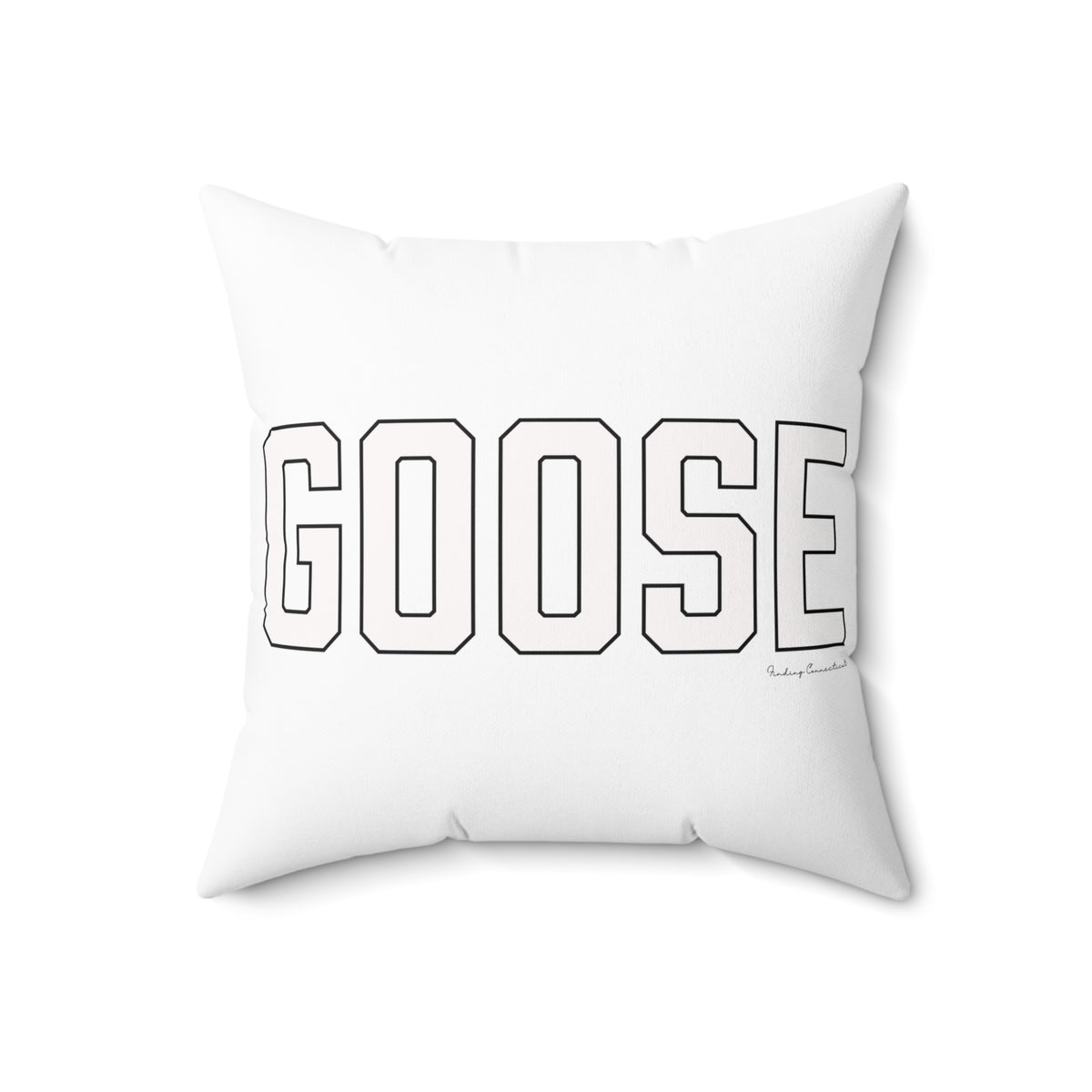 Goose Zip Code White & Black Spun Polyester Square Pillow