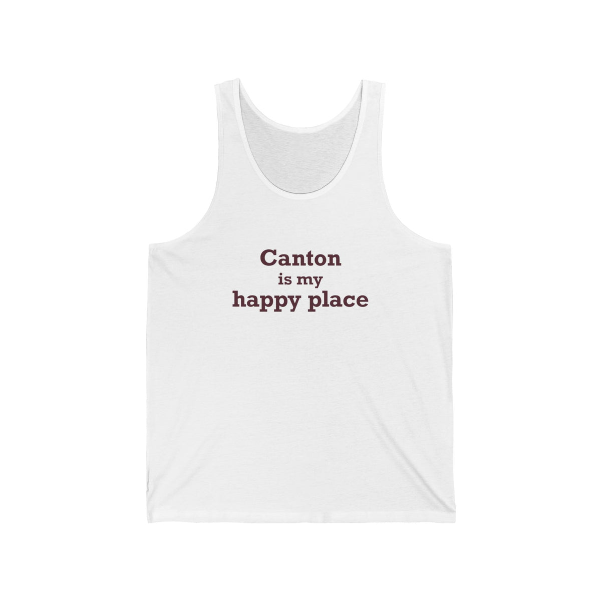 Canton is My Happy Place Unisex Jersey Tank Top