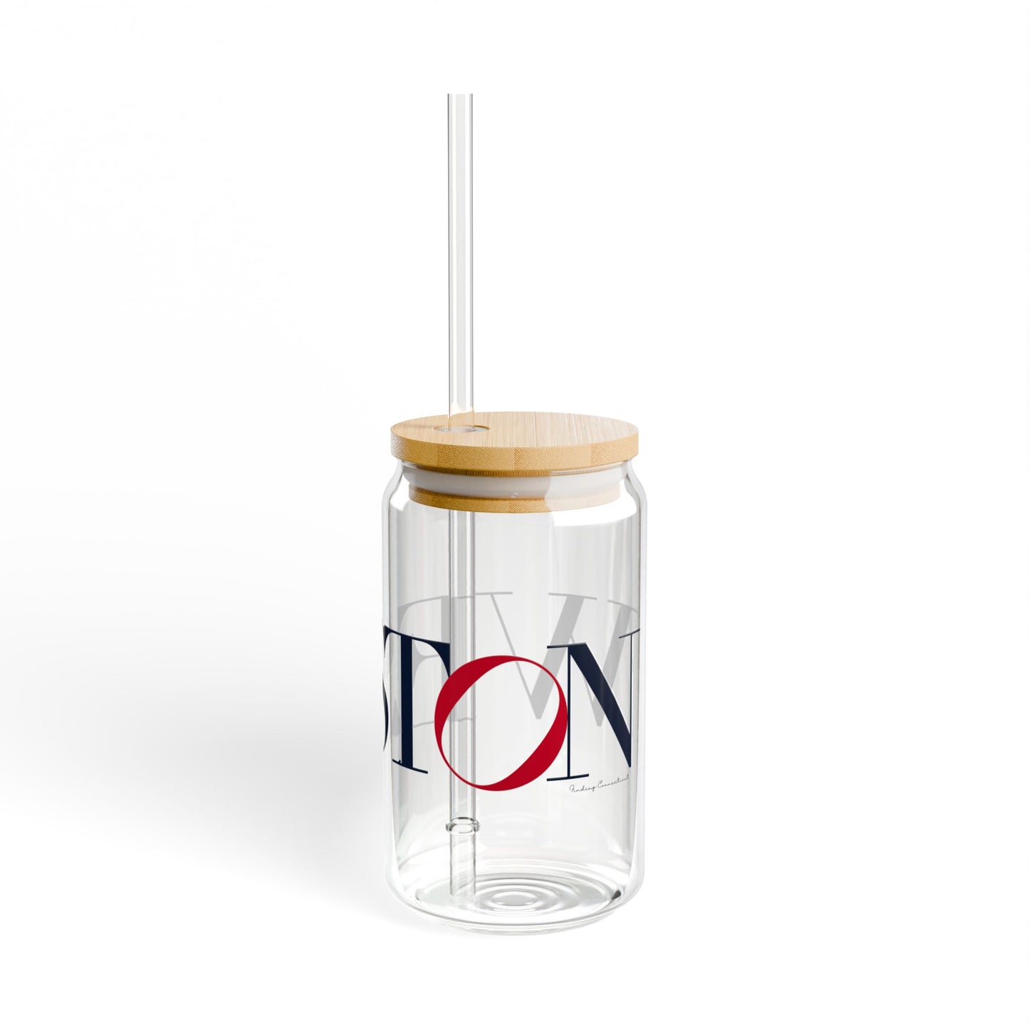 41 Tilt Weston Glass Can with Straw and Lid, 16oz