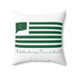 Middlebury Connecticut St. Patrick’s Day Flag Spun Polyester Square Pillow
