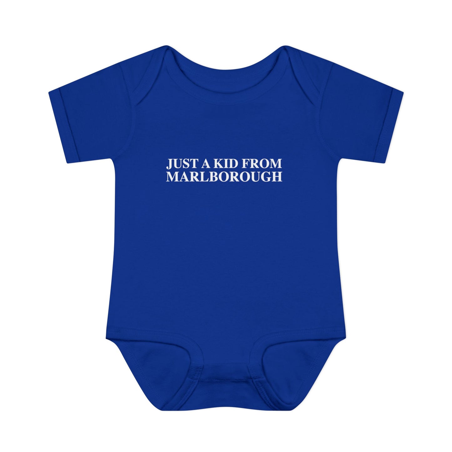 Just a kid from Marlborough Infant Baby Rib Bodysuit