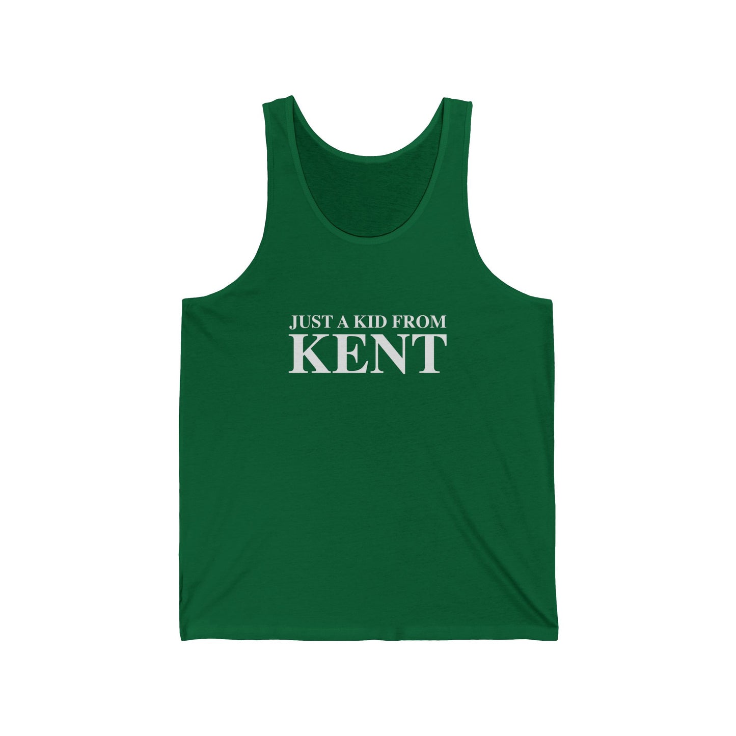 Just a kid from Kent Unisex Jersey Tank Top