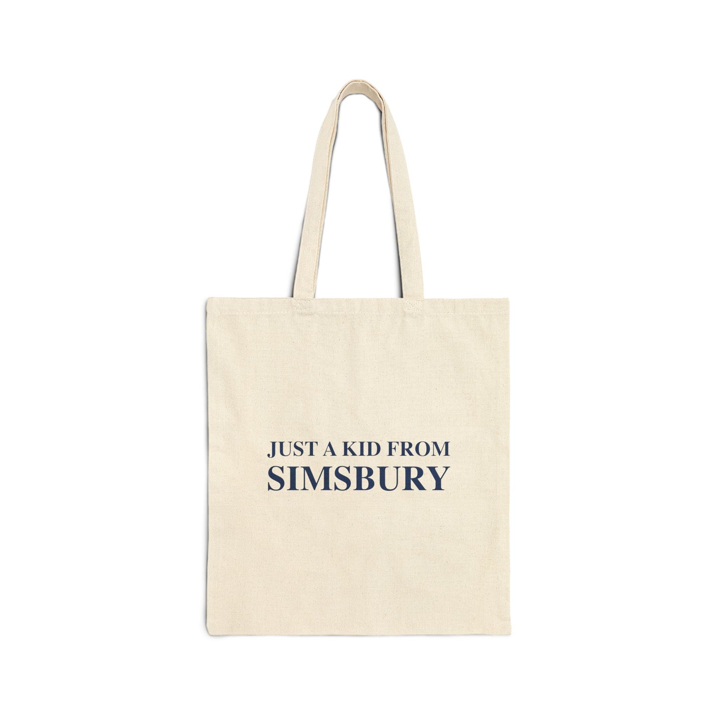 Just a kid from Simsbury Cotton Canvas Tote Bag