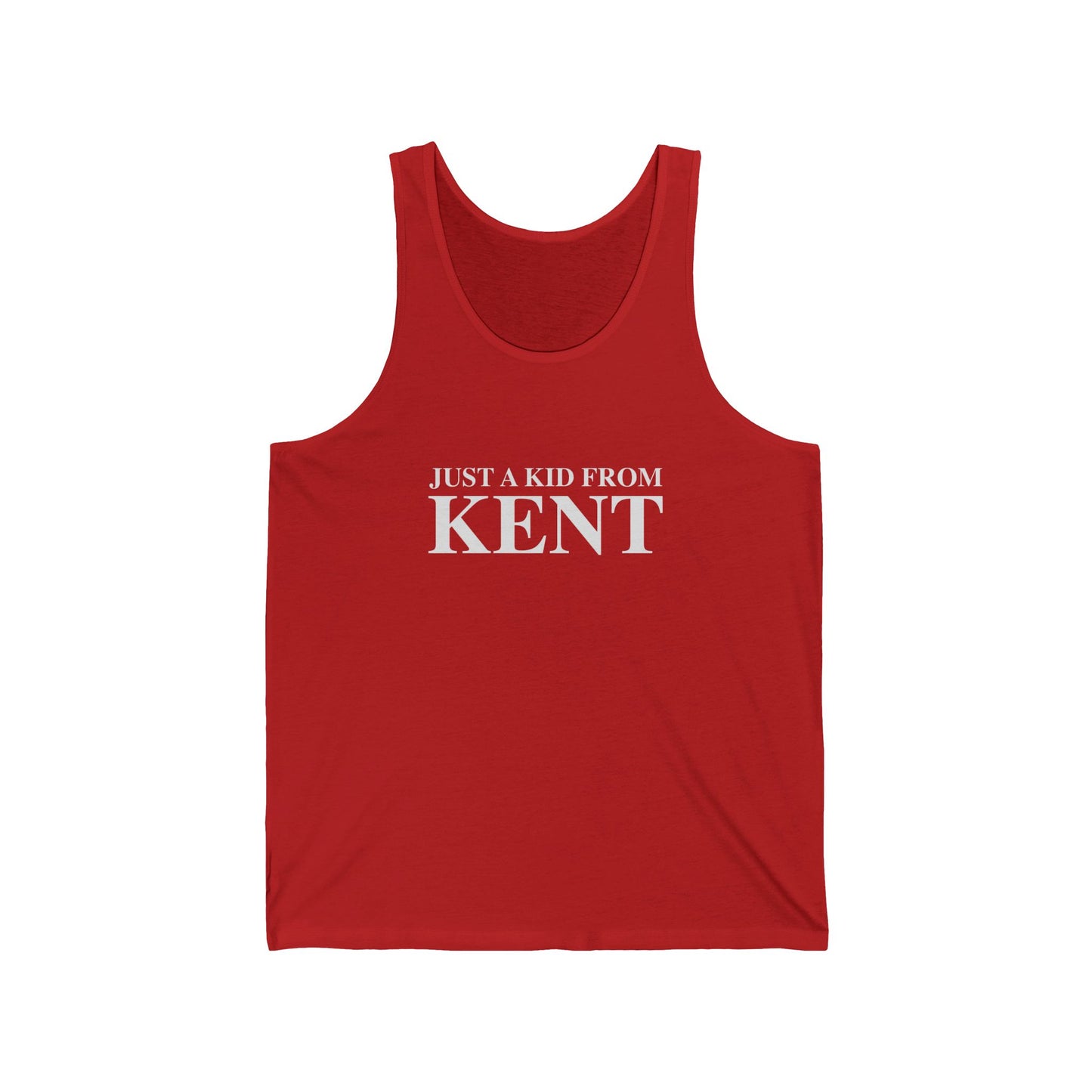 Just a kid from Kent Unisex Jersey Tank Top