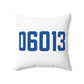 06013 Burlington Connecticut Zip Code Polyester Square Pillow