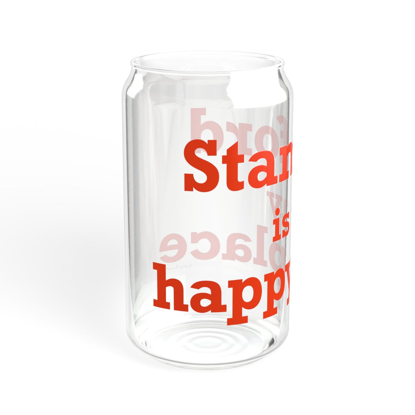 Stamford Is My Happy Place Sipper Glass, 16oz