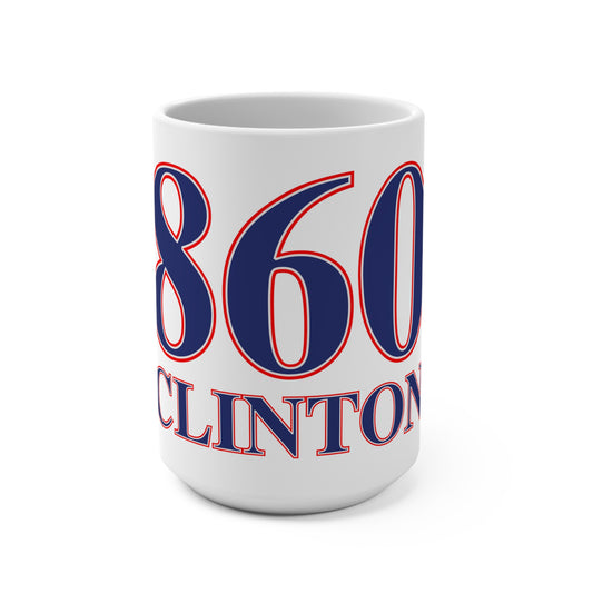 860 Clinton Red, White & Blue Mug 15oz