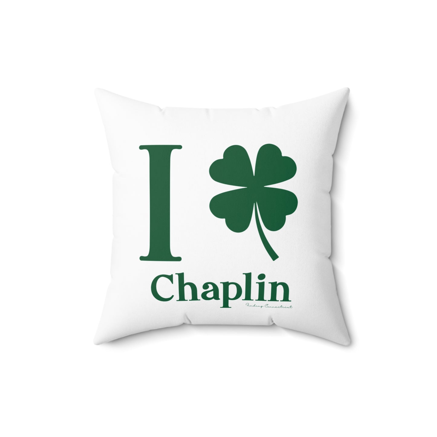 I Clover Chaplin Spun Polyester Square Pillow