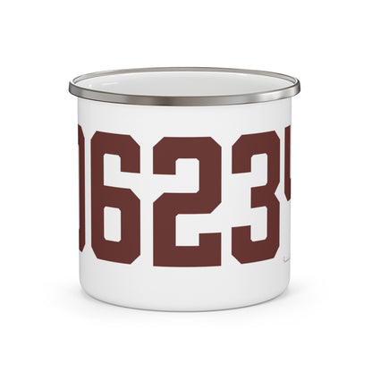 06234 Brooklyn Connecticut Zip Code Enamel Camping Mug