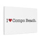I Heart Compo Beach. Matte Canvas, Stretched, 1.25"