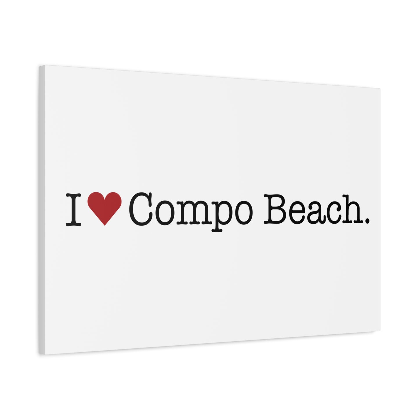 I Heart Compo Beach. Matte Canvas, Stretched, 1.25"