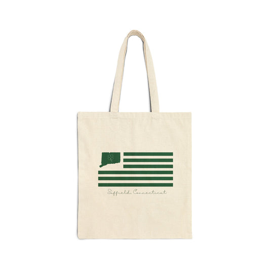 Suffield Connecticut St. Patrick’s Day Flag Cotton Canvas Tote Bag