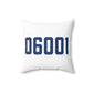 06001 Avon Connecticut Zip Code Polyester Square Pillow