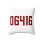 06416 Cromwell Connecticut Zip Code. Spun Polyester Square Pillow