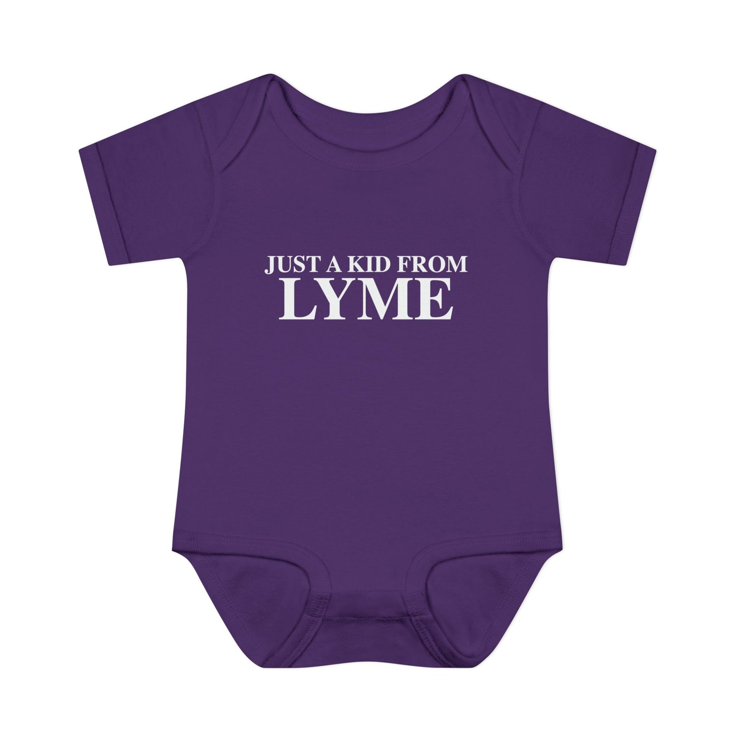 Just a kid from Lyme Infant Baby Rib Bodysuit