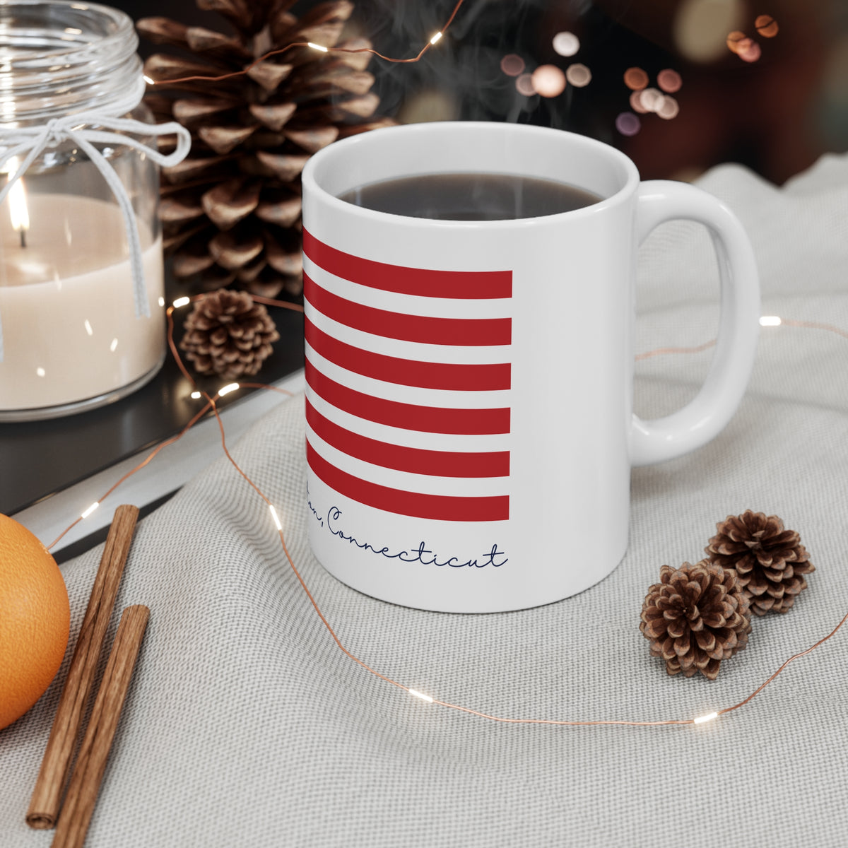 North Stonington Connecticut Flag Mug 11oz