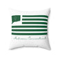 Madison Connecticut St. Patrick’s Day Flag Spun Polyester Square Pillow