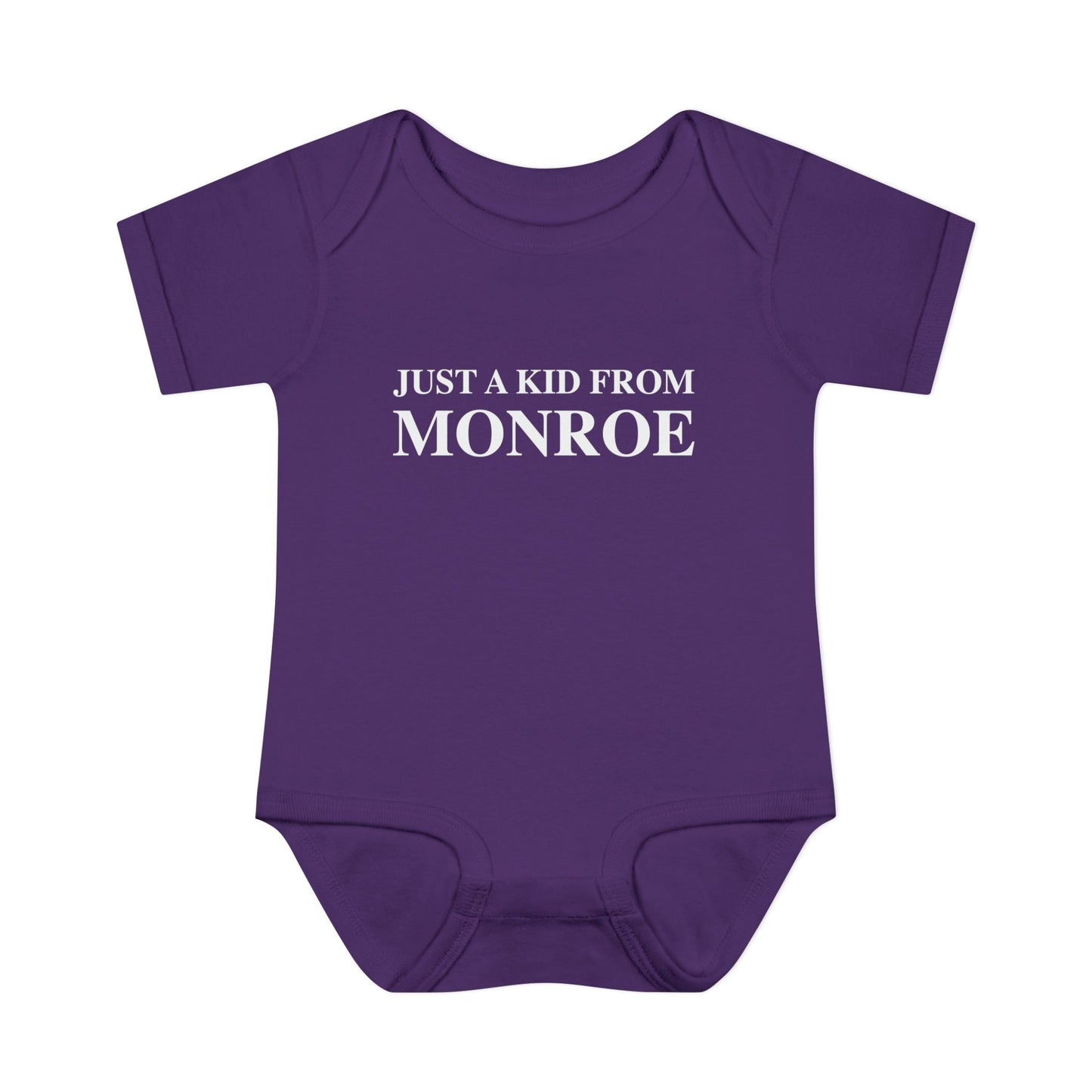 Just a kid from Monroe Infant Baby Rib Bodysuit