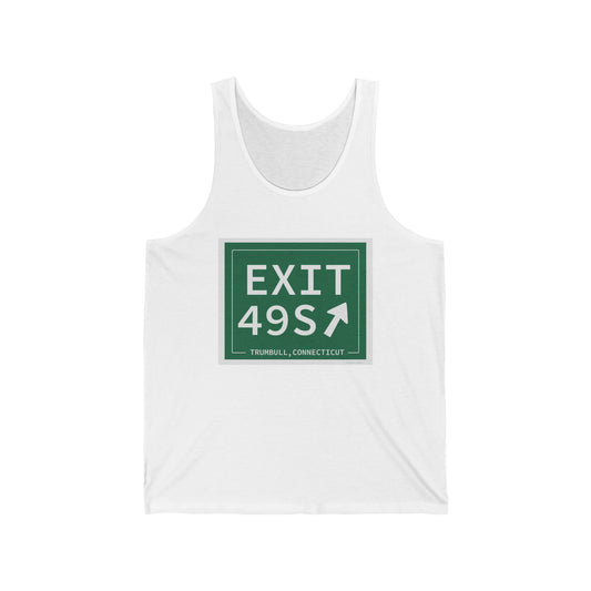 Vintage Exit 49S  Merritt Parkway Sign Unisex Jersey Tank Top