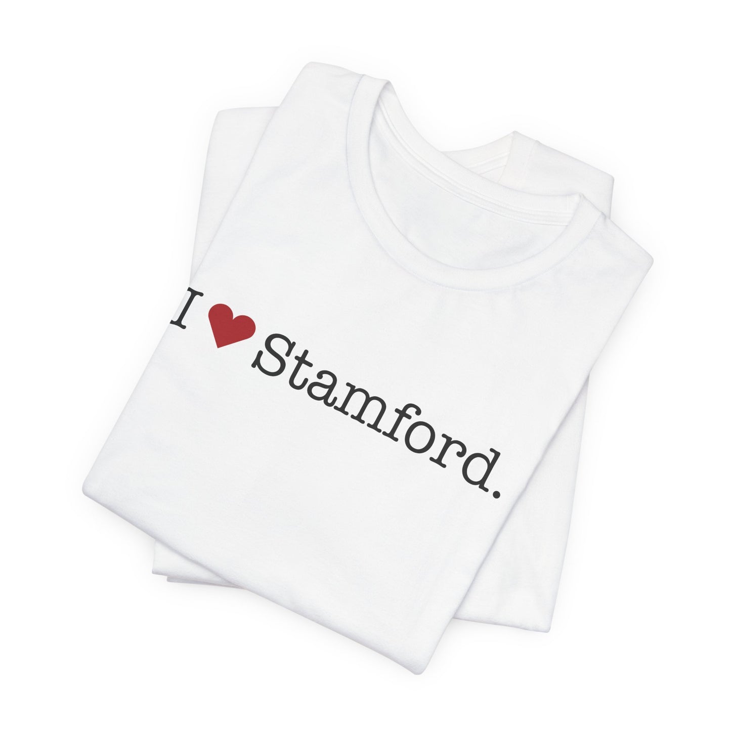 I Heart Stamford. Unisex Jersey Short Sleeve T-Shirt