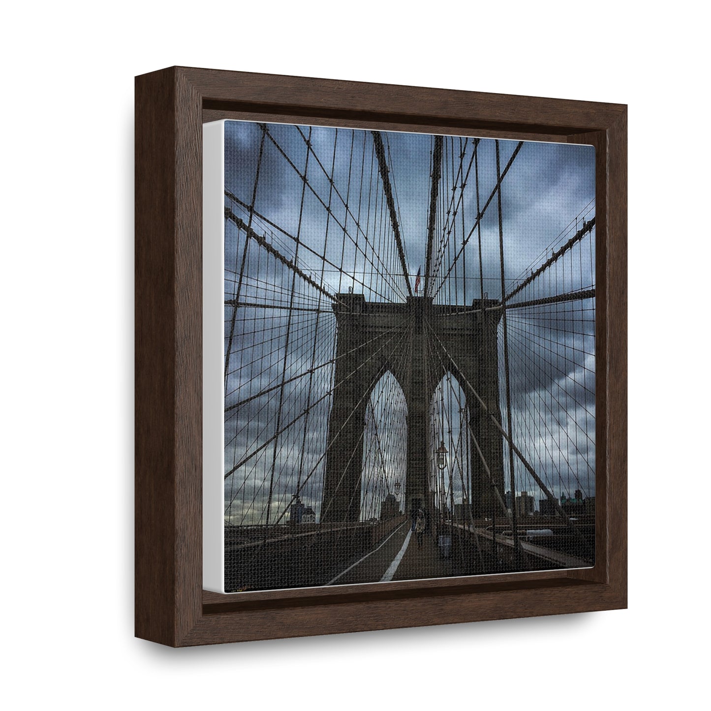 In the middle of the bridge Gallery Canvas Wraps, Square Frame