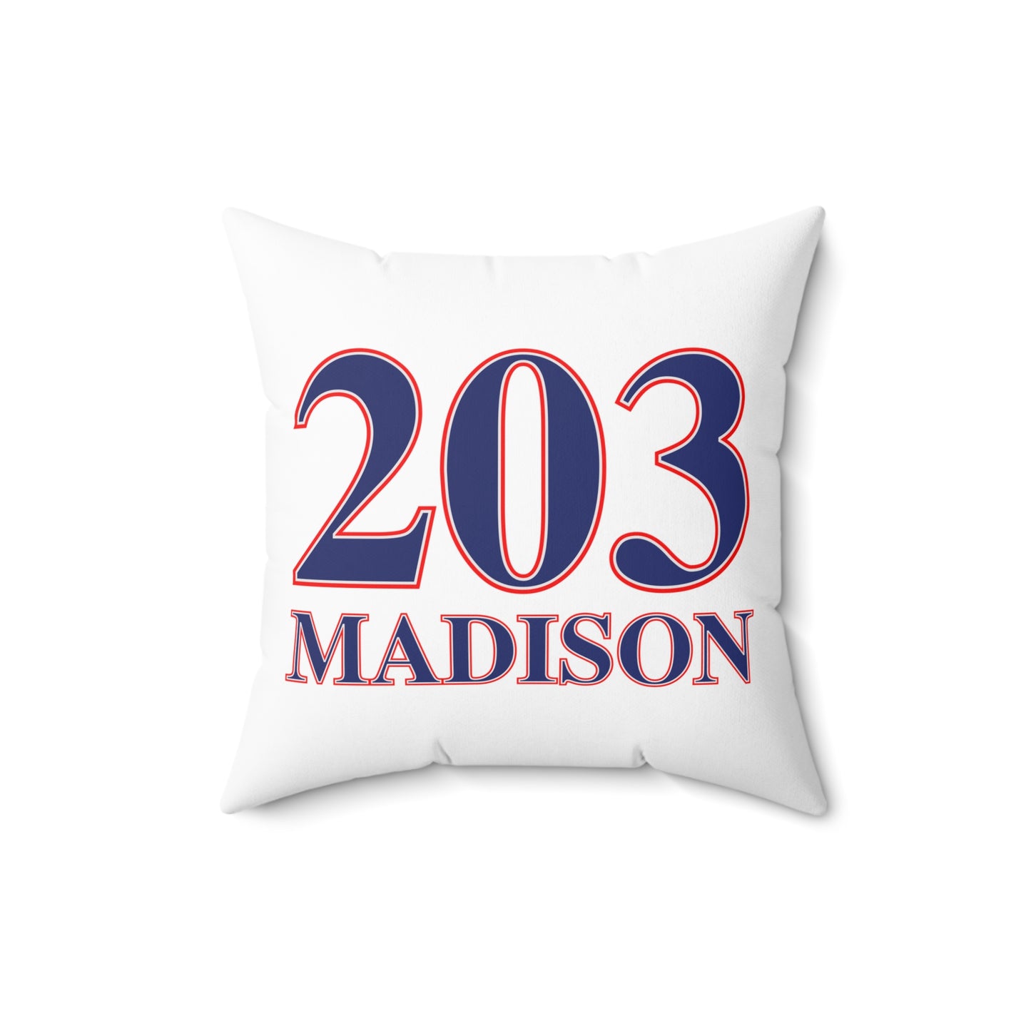 203 Madison Red White & Blue Spun Polyester Square Pillow