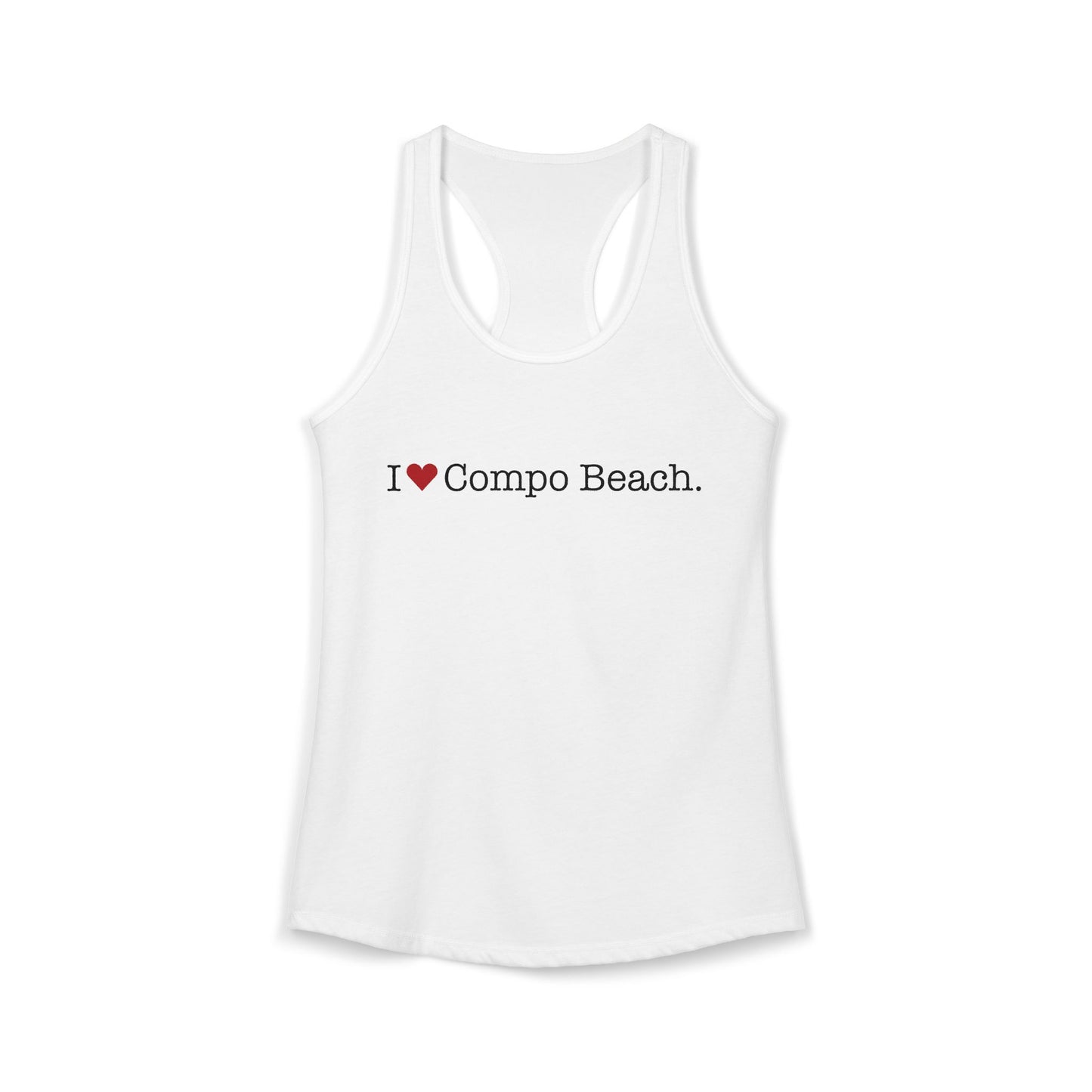 I Heart Compo Beach. Women's Ideal Racerback Tank Top