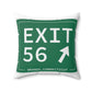 Vintage Exit 56 WCP Sign Spun Polyester Square Pillow