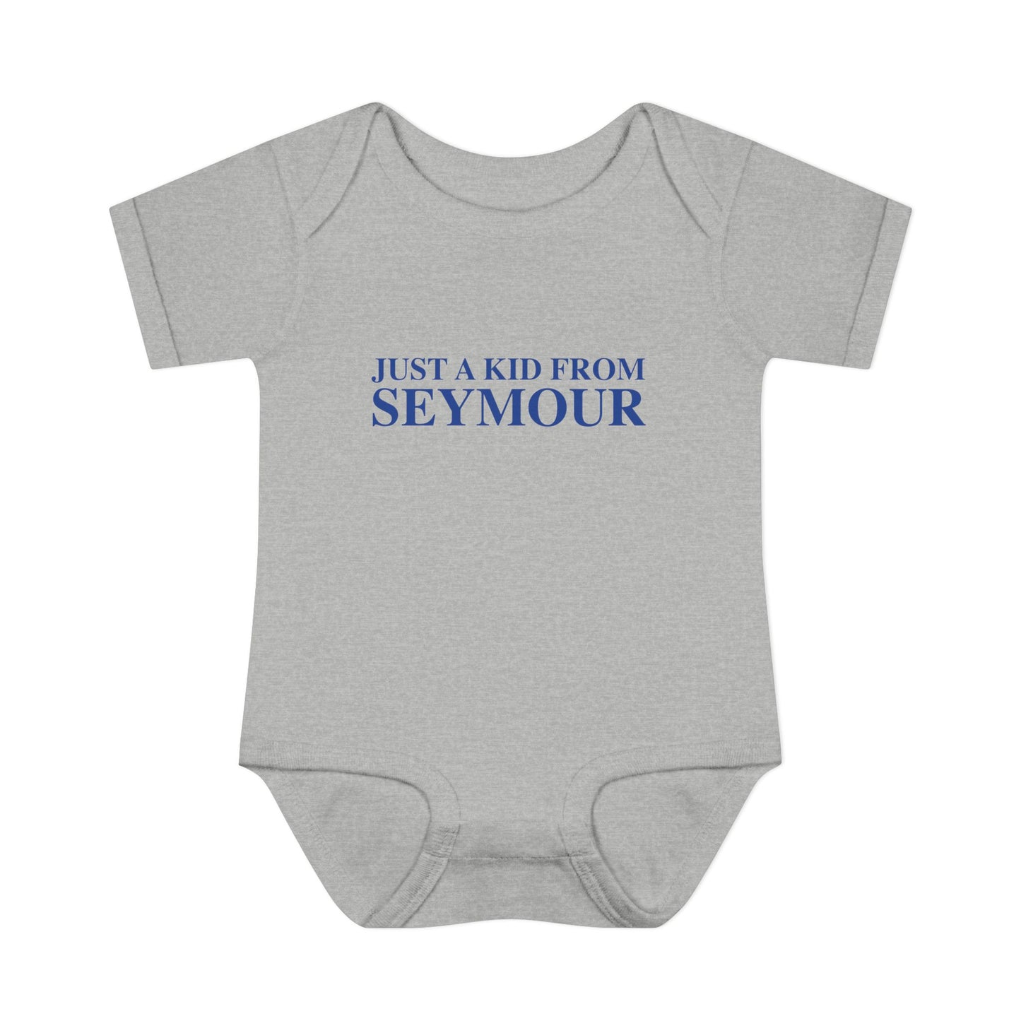 Just a kid from Seymour Infant Baby Rib Bodysuit