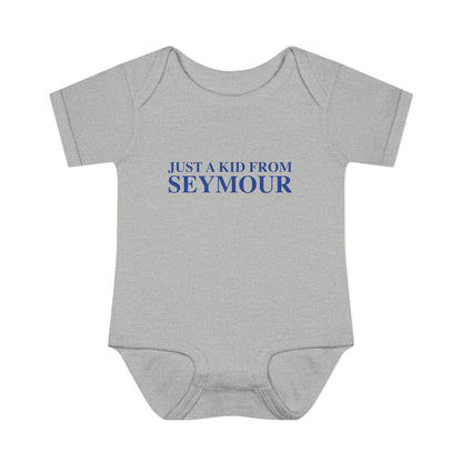 Just a kid from Seymour Infant Baby Rib Bodysuit