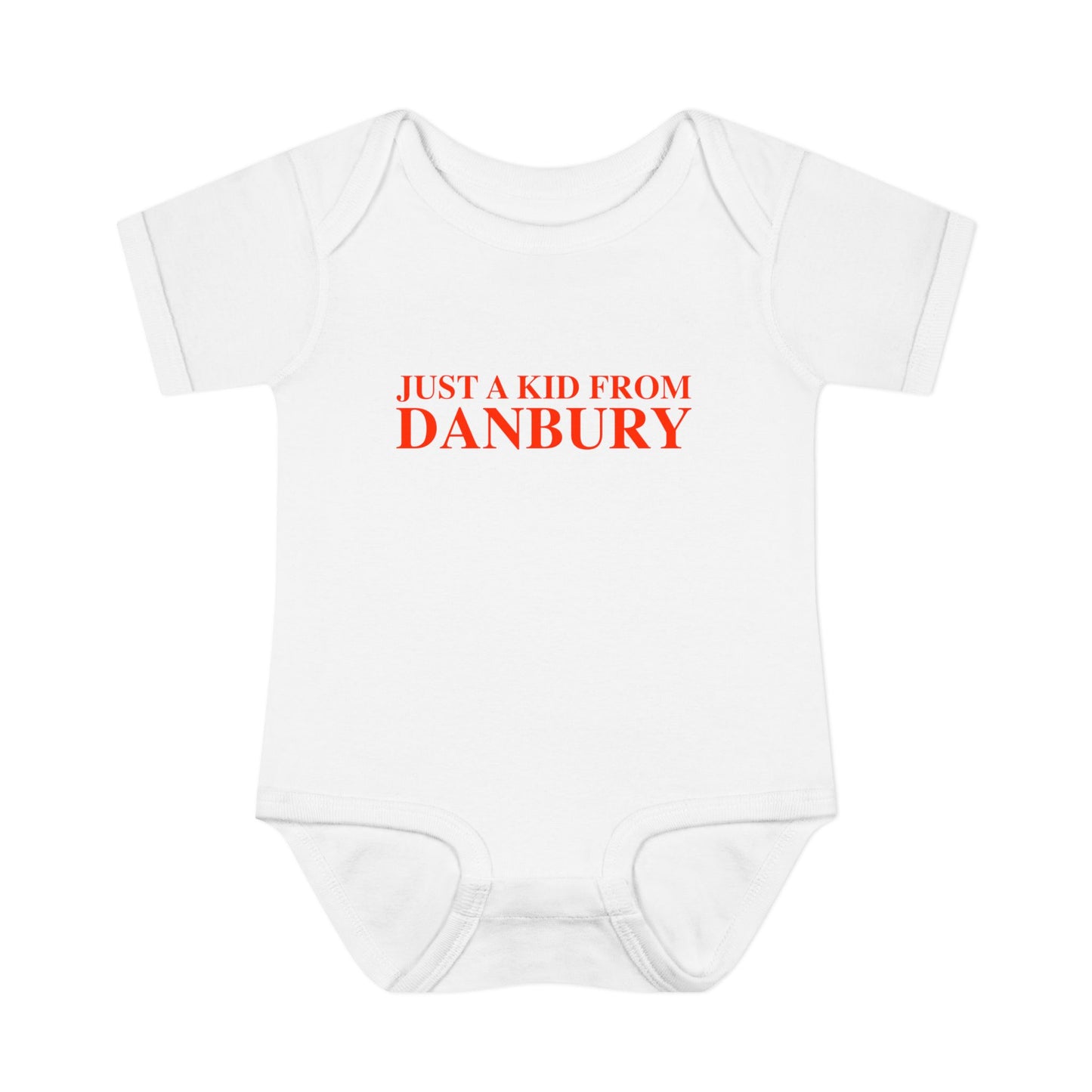 Just a kid from Danbury Infant Baby Rib Bodysuit