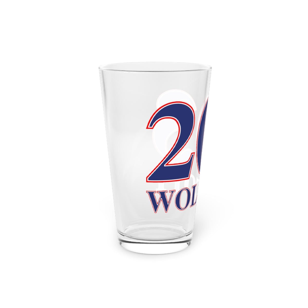 Wolcott Red, White & Blue Pint Glass, 16oz