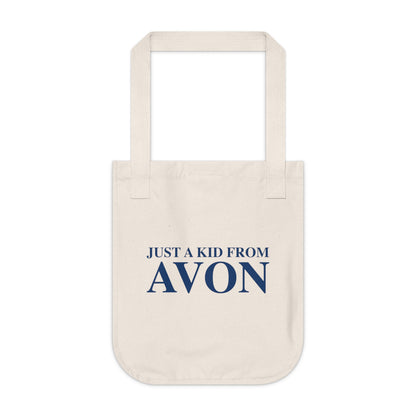 Just a kid from Avon Organic Canvas Tote Bag