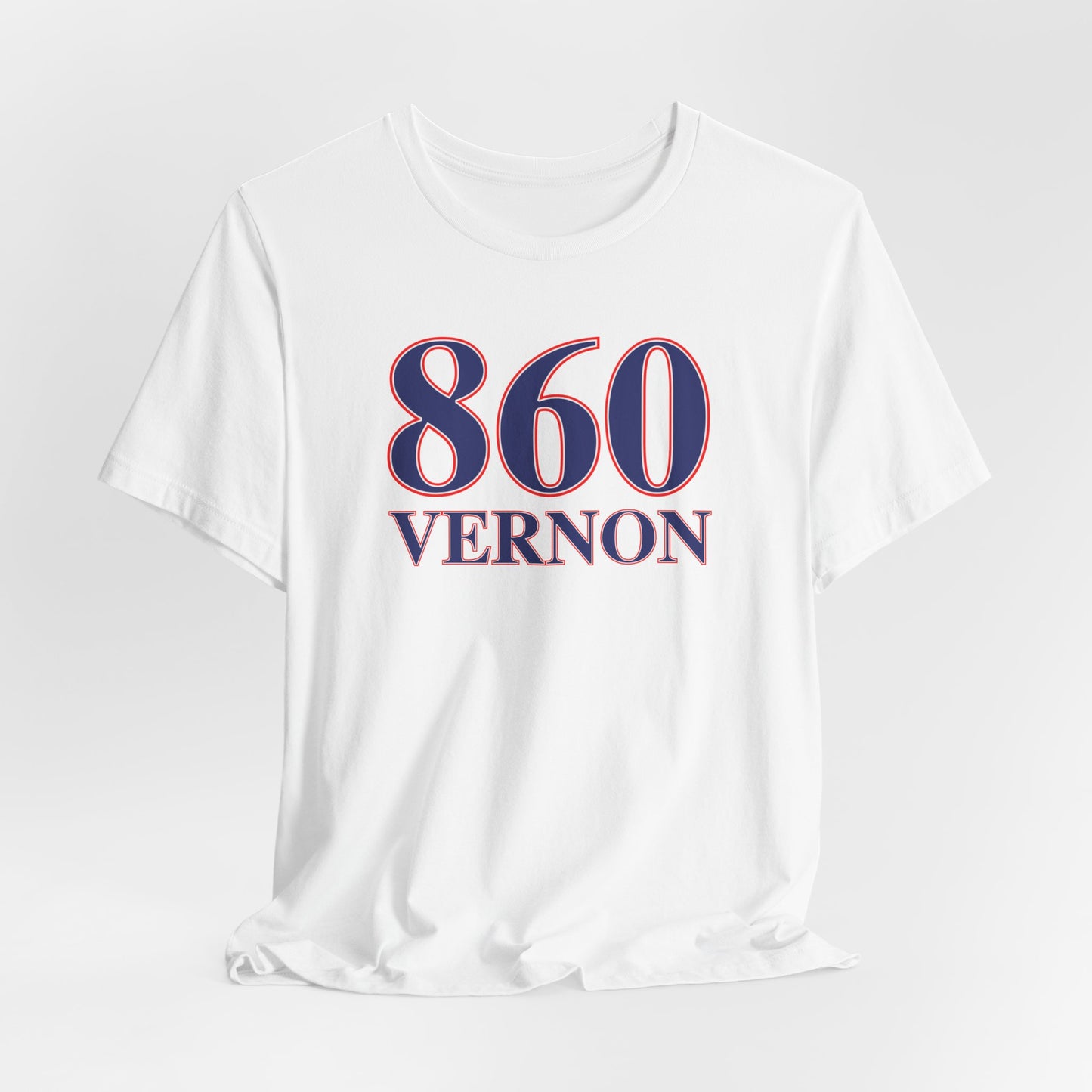 860 Vernon Red White & Blue Unisex Jersey Short Sleeve T-Shirt