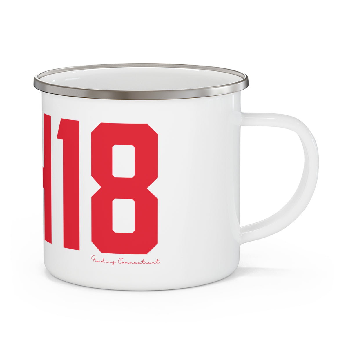 06418 Derby Connecticut Zip Code Enamel Camping Mug