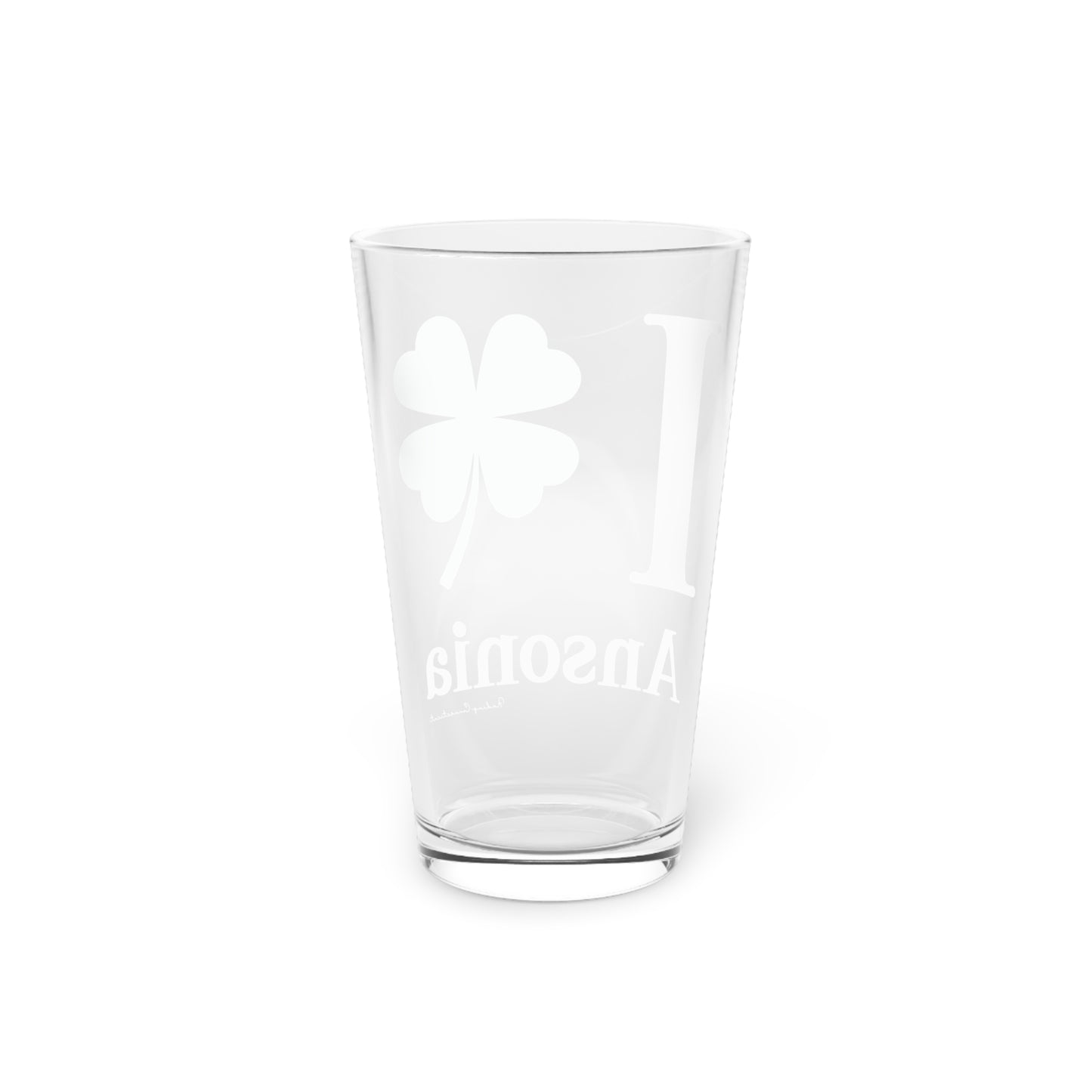 I Clover Ansonia Pint Glass, 16oz
