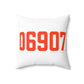 06907 Stamford Connecticut Zip Code Spun Polyester Square Pillow