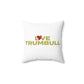 Love Trumbull Spun Polyester Square Pillow